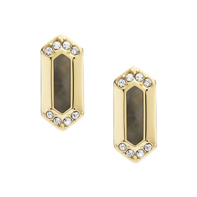 Elle Pearl and Gold Safety Pin Earrings – Quill Fine Jewelry and