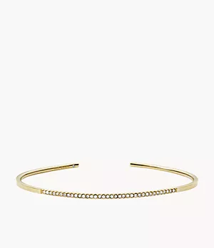 Sutton Shine Bright Gold-Tone Stainless Steel Bangle Bracelet