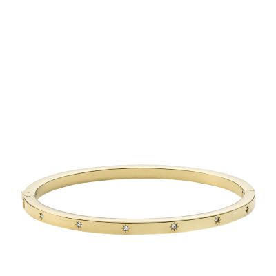 Sadie Shine Bright Gold-Tone Stainless Steel Cuff Bracelet 