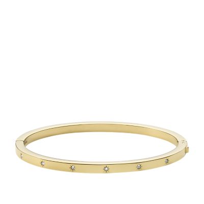 Sadie Shine Bright Gold-Tone Stainless Steel Cuff Bracelet - JF03872710 ...