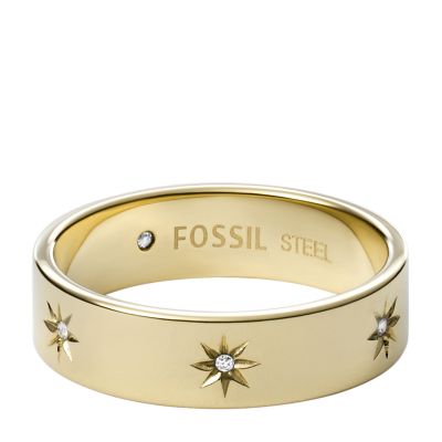 Sadie Shine Bright Gold-Tone Stainless Steel Band Ring  JF03874710