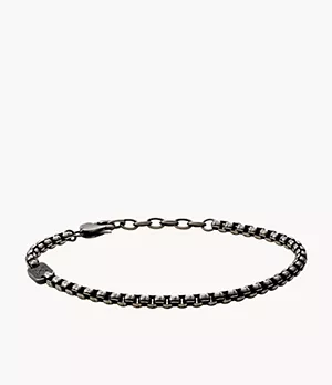 Vintage Casual Adventurer Silver-Tone Stainless Steel Chain Bracelet
