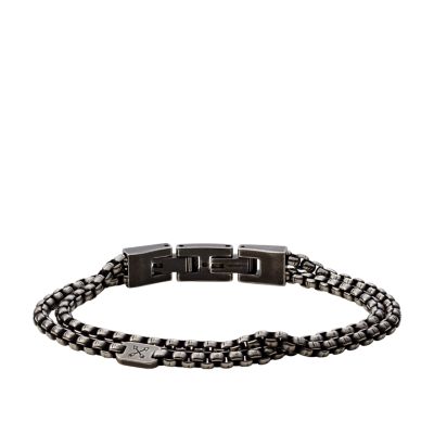 Vintage Casual Adventurer Silver-Tone Stainless Steel Chain Bracelet -  JF03916797 - Fossil