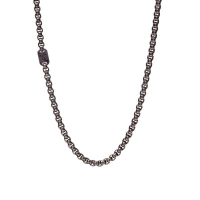 Sterling Silver Lock Chain Necklace - JFS00624040 - Fossil