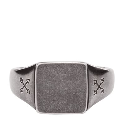 Fossil mens best sale silver rings