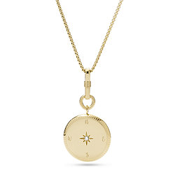 Georgia New Years Intentions Gold-Tone Stainless Steel Pendant Necklace