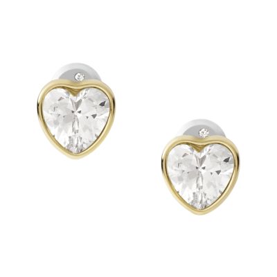 

Fossil Femmes Clous d’oreilles Sutton Valentine en forme de cœur en acier inoxydable dorés