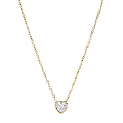 

Fossil Femmes Collier à motif cœur Sutton Valentine en acier inoxydable doré