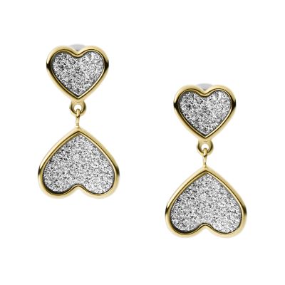 Louis Vuitton Limited Edition Heart Earrings PM Gold in Gold Metal