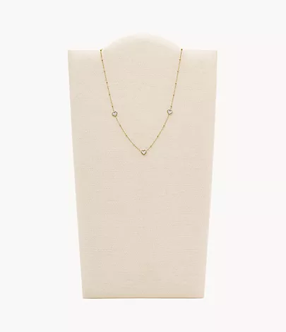 Sutton Classic Valentine Gold-Tone Stainless Steel Heart Chain 