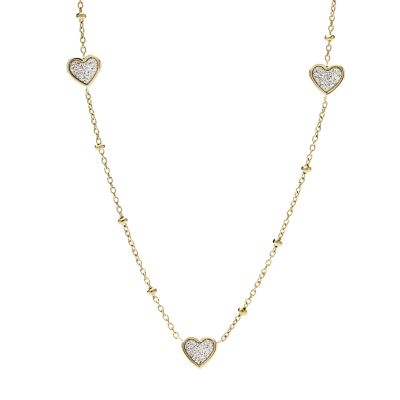 

Fossil Femmes Collier chaîne Sutton Classic Valentine en forme de cœur en acier inoxydable doré