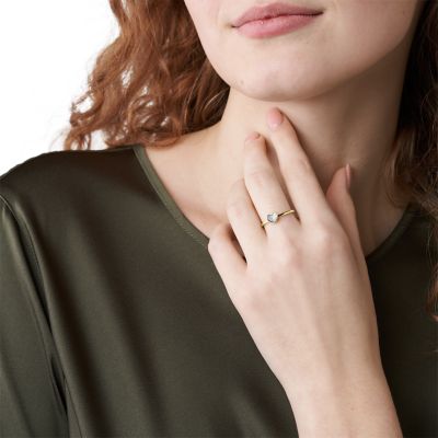 Fossil heart deals ring