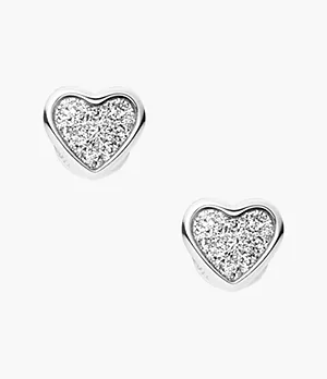 Sutton Mommy and Me Stainless Steel Heart Stud Earrings