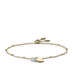 Sutton Mommy and Me Two-Tone Stainless Steel Heart Chain Bracelet