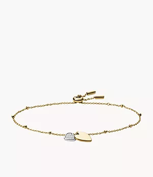 Sutton Mommy and Me Two-Tone Stainless Steel Heart Chain Bracelet