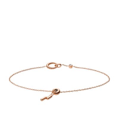 Gliederarmband Georgia Rope Texture Edelstahl roségoldfarben 