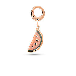 Rowan Oh So Charming Rose Gold-Tone Stainless Steel Watermelon Charm