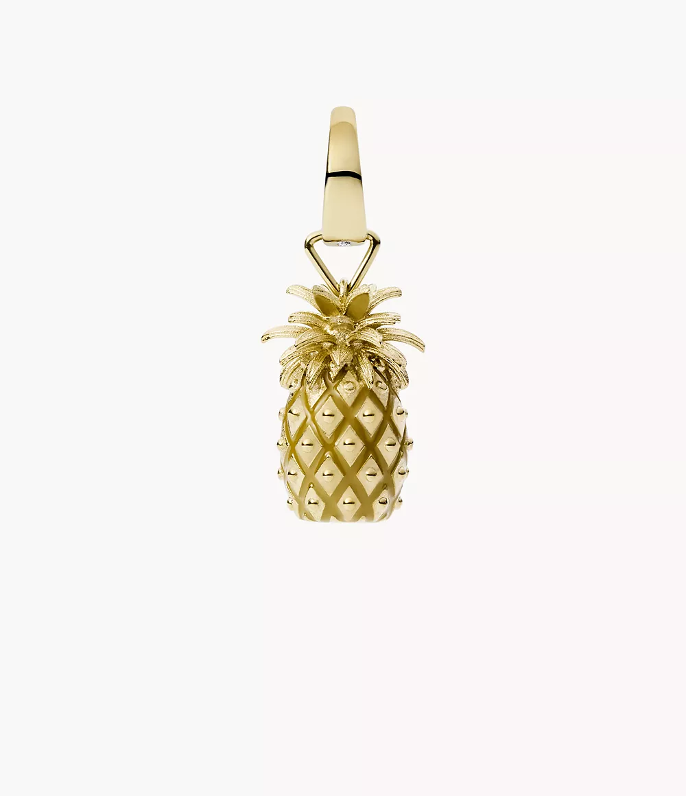 Fossil Women's Rowan Oh So Charming Gold-Tone Stainless Steel Pineapple Charm - Gold-Tone