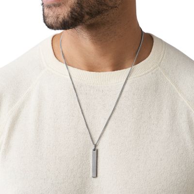 Collier pendentif à graver en acier inoxydable