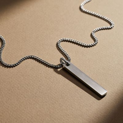 Ellis Vintage Casual Stainless Steel Pendant Necklace - JF03988040