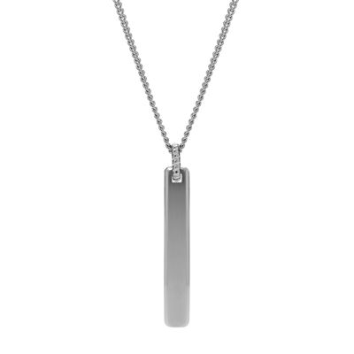 Collier à pendentif en acier inoxydable à graver