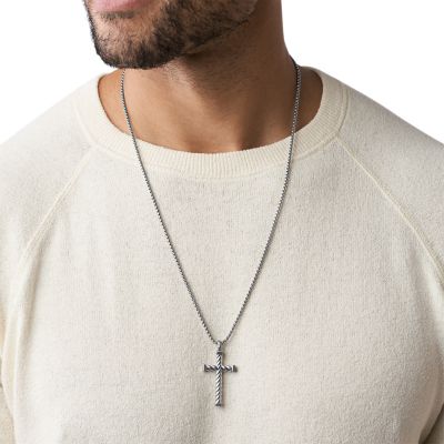 Stainless steel hot sale cross chain