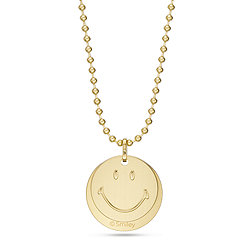 Fossil X Smiley® Gold-Tone Stainless Steel Pendant Necklace