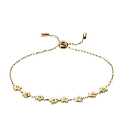 Vintage Clear Faceted Stones on Gold Cuff Bracelet –