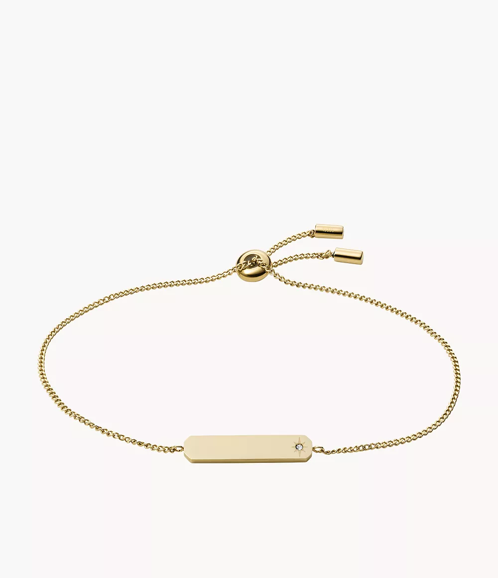 Image of Drew Gold-Tone Stainless Steel Bar Chain Bracelet