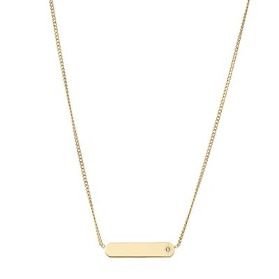 Barbie™ x Fossil Special Edition Gold-Tone Stainless Steel Chain Necklace -  JF04499710 - Fossil