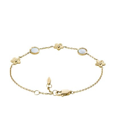 Louis Vuitton Flower Gold Tone Station Bracelet Louis Vuitton