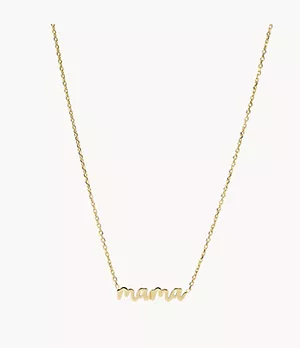 Georgia Mama Gold-Tone Stainless Steel Station Necklace