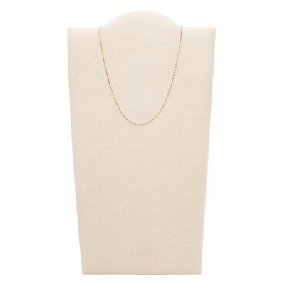 Oh So Charming Gold-Tone Stainless Steel Chain Necklace