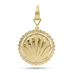 Rowan Oh So Charming Gold-Tone Stainless Steel Shell Charm