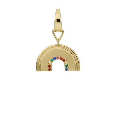 Rowan Oh So Charming Multicolor Glass Stainless Steel Rainbow