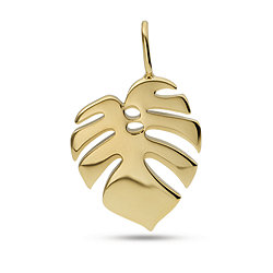 Corra Oh So Charming Gold-Tone Stainless Steel Monstera Leaf Charm