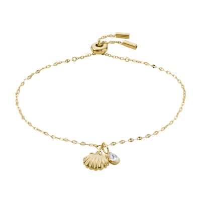 

Fossil Femmes Bracelet à chaîne coquillage Georgia By The Shore à perle blanche