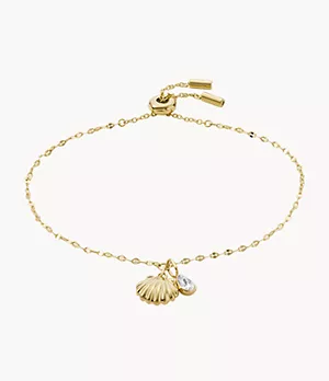 Georgia By The Shore White Pearl Shell Chain Bracelet