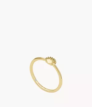 Georgia By The Shore Gold-Tone Stainless Steel Shell Ring