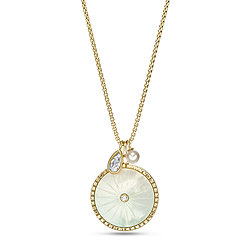Val Blue Crush Ombre Mother-of-Pearl Pendant Necklace