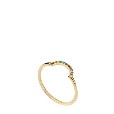 

Fossil Femmes Bague Arch Sadie All Stacked Up en verre multicolore et acier inoxydable
