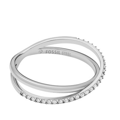 Sadie All Stacked Up Stainless Steel Band Ring  JF04078040