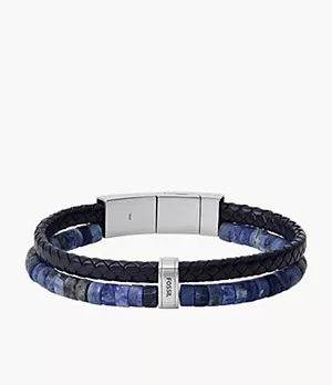 Bracelet multirang Vintage Casual Multistrands en sodalite, bleu pacifique