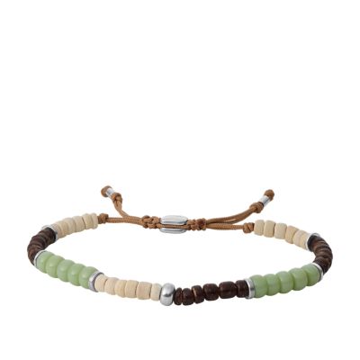 

Fossil Homme Bracelet de perles Vintage Casual Joyful Expression en nylon recyclé noix de coco et bouleau