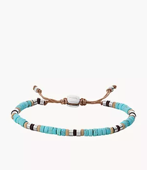 Bracelet perlé avec perles de noix de coco turquoise et magnésite Vintage Casual Summer