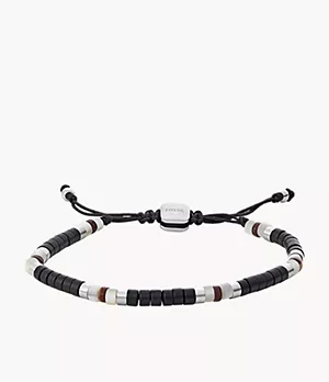 Mens Surfer Black & Silver Bead Bracelet Wristband 3 Designs 