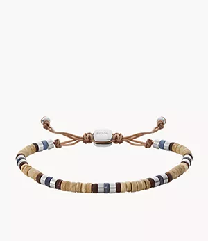 Bracelet perlé avec perles de noix de coco havane et sodalite Vintage Casual Summer