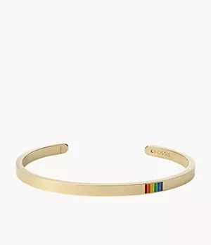 Vintage Casual Pride Multicolor Enamel Cuff Bracelet