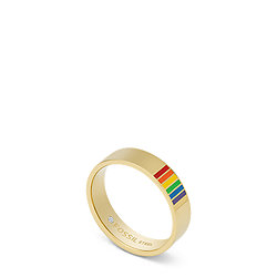 Limited Edition Pride Vintage Casual Multicolor Enamel Band Ring