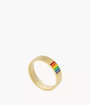 Limited Edition Pride Vintage Casual Multicolor Enamel Band Ring